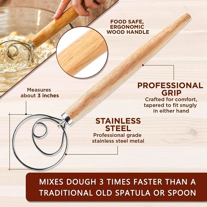 

Round Bread Proofing Basket, Proving Basket 9 Inch with Cloth Liner, Bread Bag, Lame, Whisk, Scraper, 16 Decor Stencils