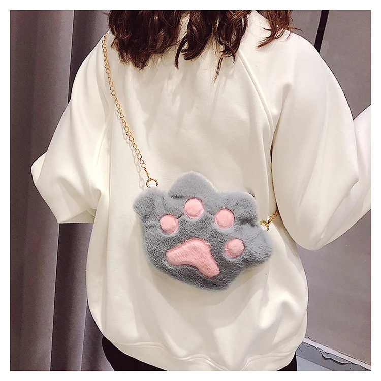 Милые женские сумочки с принтом ног милые маленькие плюшевые сумки-мессенджеры