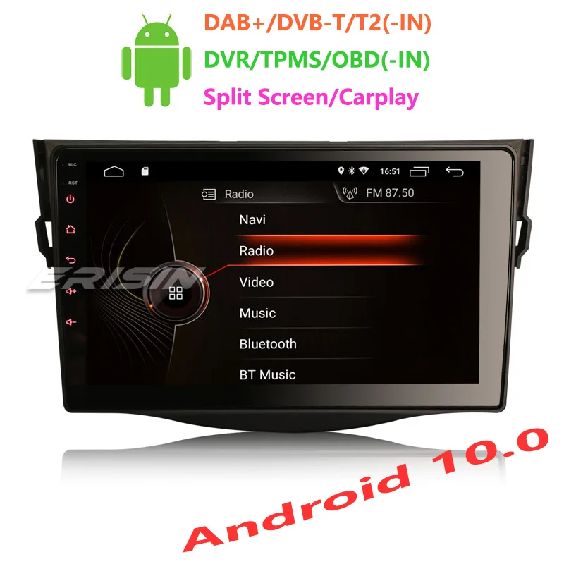 Erisin ES4298R 9 &quotAndroid 10 0 автомобильное радио GPS WiFi 4G TPMS DVR DAB + DSP CarPlay для TOYOTA
