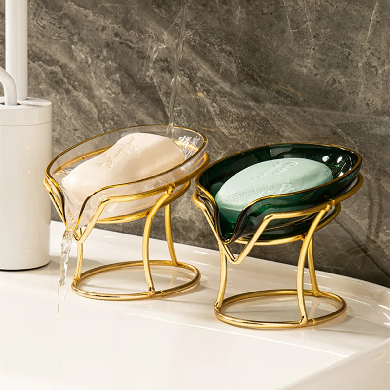 Light Luxury Toilet Soap Box Drain Storage Rack Household Dish Tray Creative Free Punch | Дом и сад