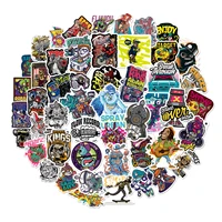 50 pcs rock hip hop style stickers for laptop skateboard bikehelmetlaptop car waterproof sticker kids
