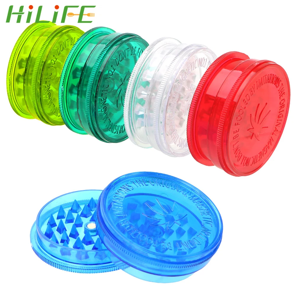 Трехслойная измельчитель для трав HILIFE табака специй цвет случайная круглая