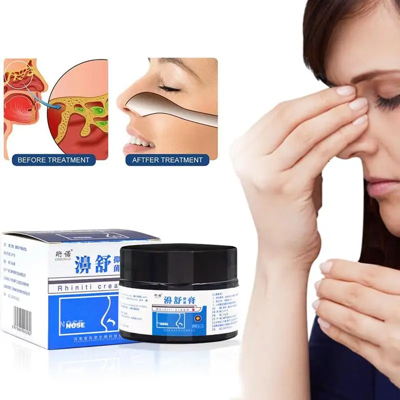 

1pcs 30g Rhinitis Sinusitis Cream100% Natural Plant Sinusitis Sinusitis Nasal Itch Extract Nose Ointment Discharge Rhinitis V5E2