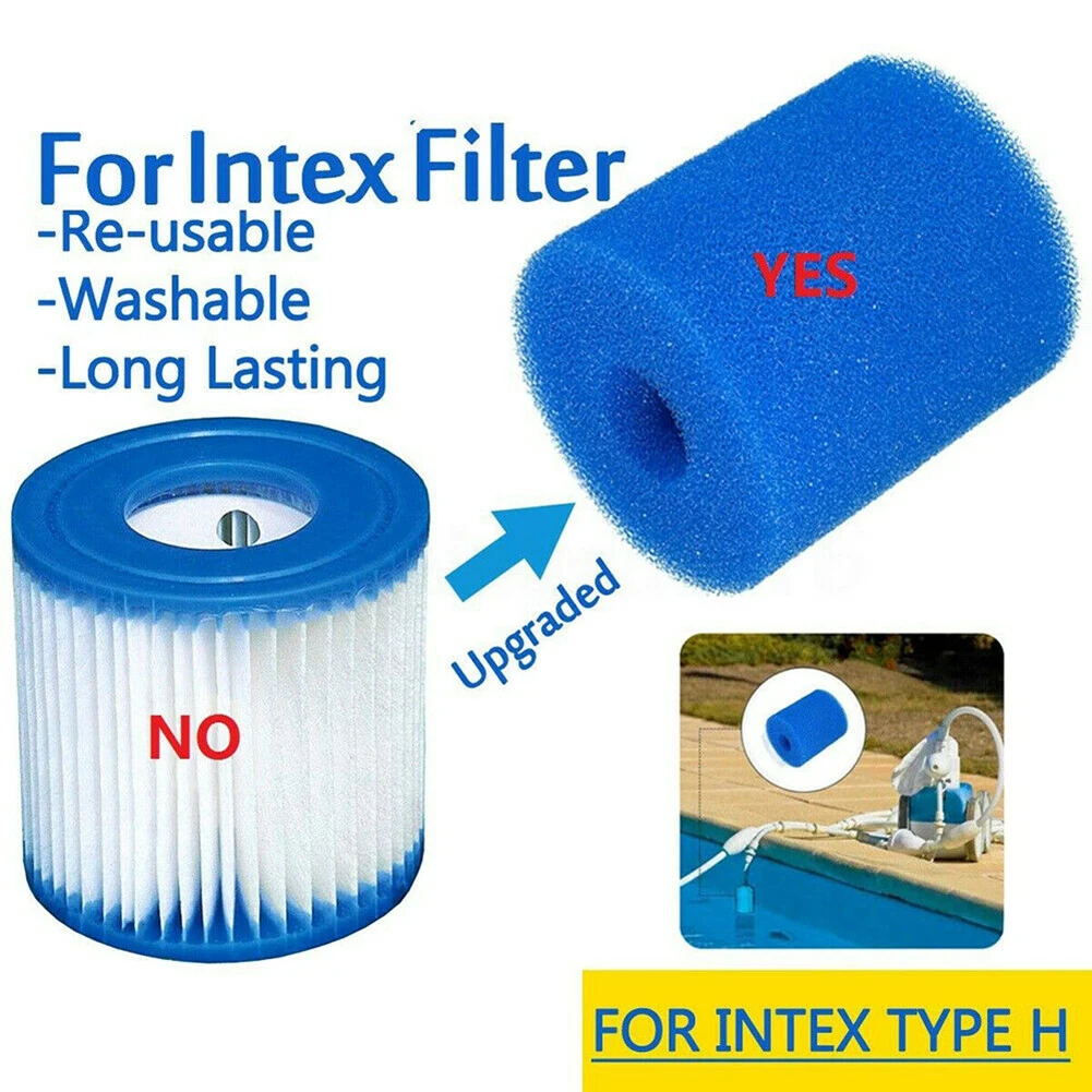 

Reusable Washable Swimming Pool Filter Foam Sponge Cartridge For Type H Cleaning Replacement Outdoor Swimming Filter Foam Sponge