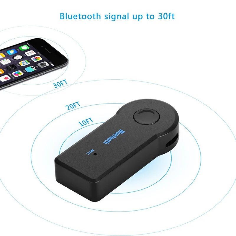 Приемник Bluetooth 5 0 разъем 3 мм AUX MP3 Музыкальный автомобильный комплект микрофон