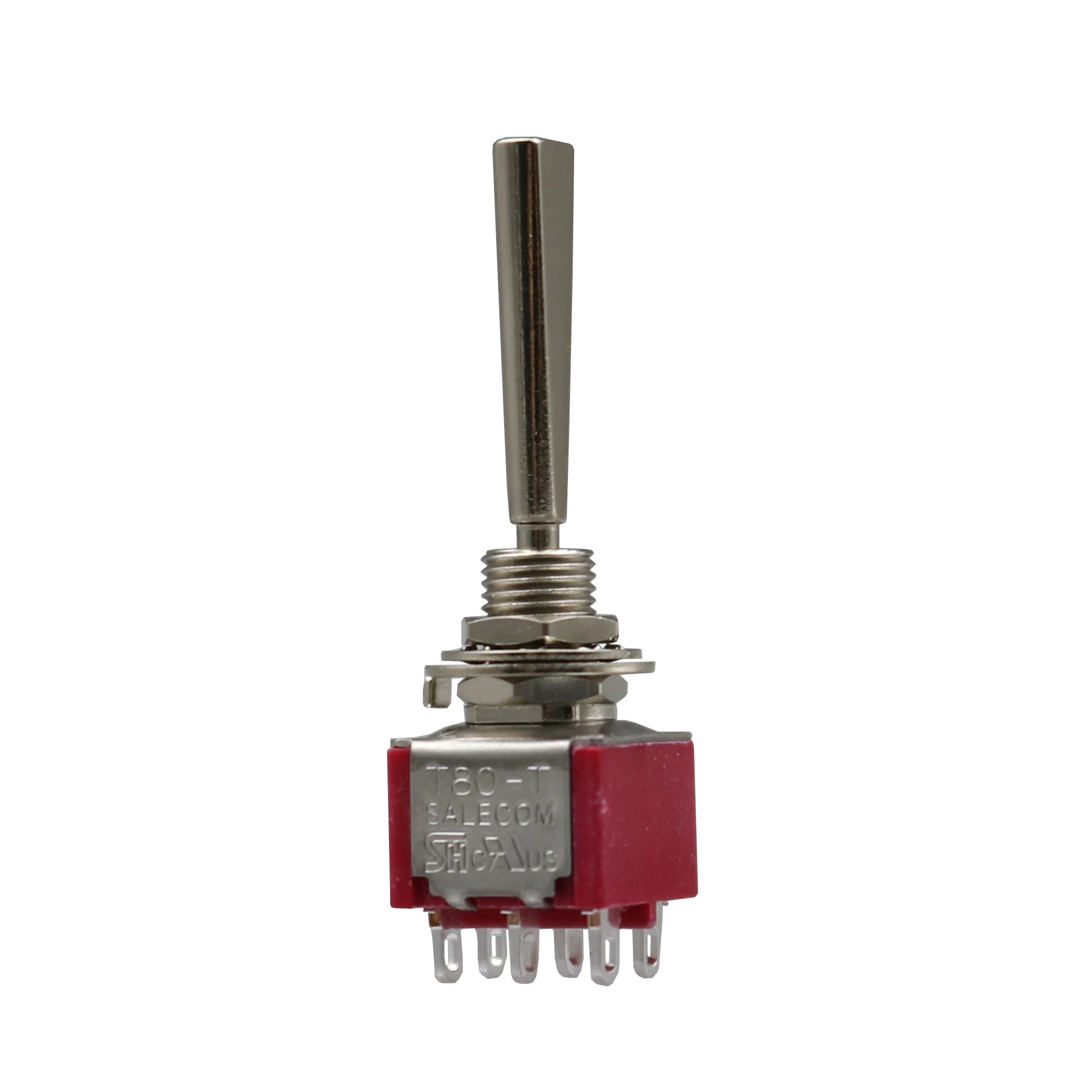 2 шт. SH T8012A-U2(вкл.)-ВЫКЛ.-(вкл.) 6Pin 3 положения длинная плоская ручка кратковременный переключатель DPDT