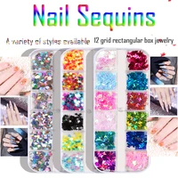 nail sequins fashion nail sticker butterfly round pentagram geometric sequins color nail jewelry eye makeup sequins gel polish