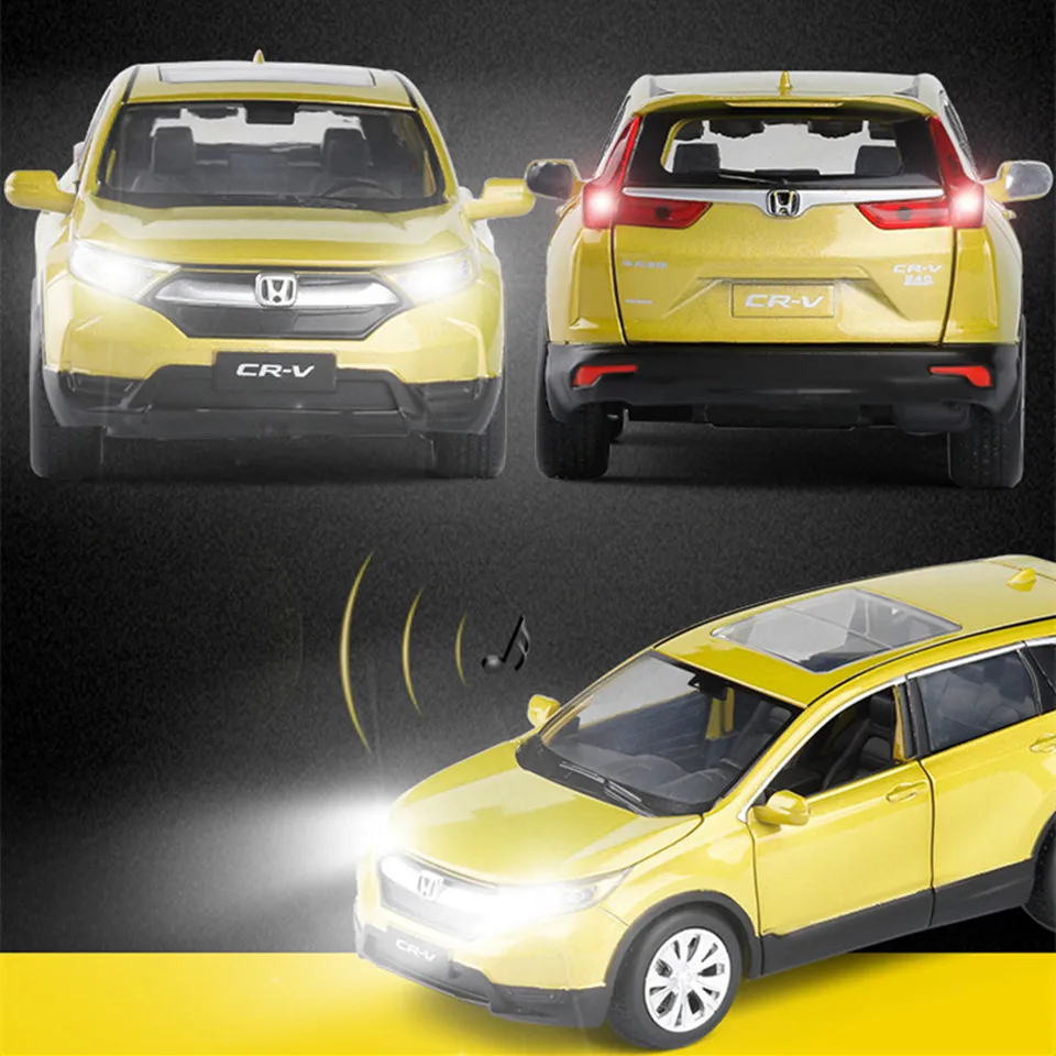 

1:32 Honda CRV Car Model Diecast Metal Model Car Sound Light Children's Toy Collectibles Educational 1/32 Alloy Car Kids Toys