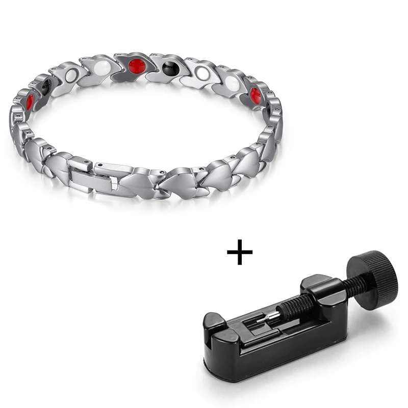 Браслет из нержавеющей стали RainSo магнитный браслет для здоровья подарок сестры