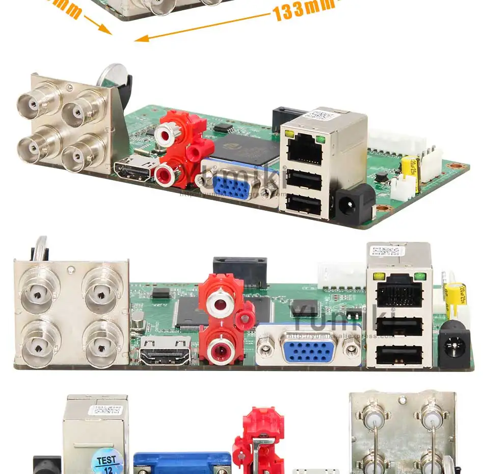 5/6 в 1 4CH/8CH/16CH 5M-N/4M-N AHD DVR видеонаблюдения безопасности CCTV рекордер 1080N Гибридный DVR плата для аналогового AHD CVI TVI IP