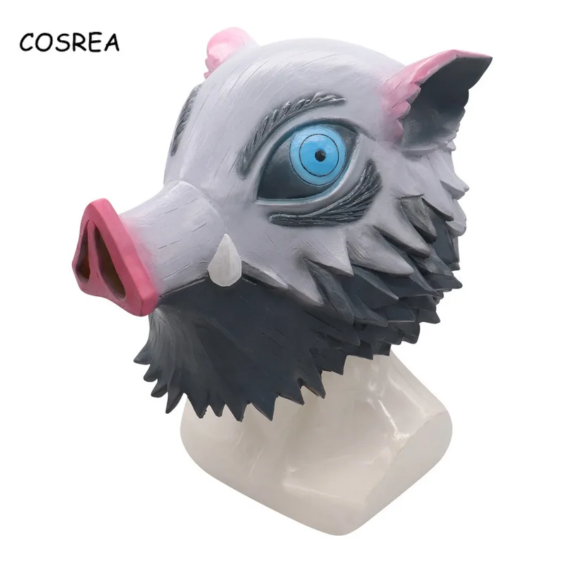 Demon Slayer Kimetsu no Yaiba Аниме Фигурки игрушки Hashibira Inosuke свинья голова латексная маска для косплея Хэллоуин фигурка кукла
