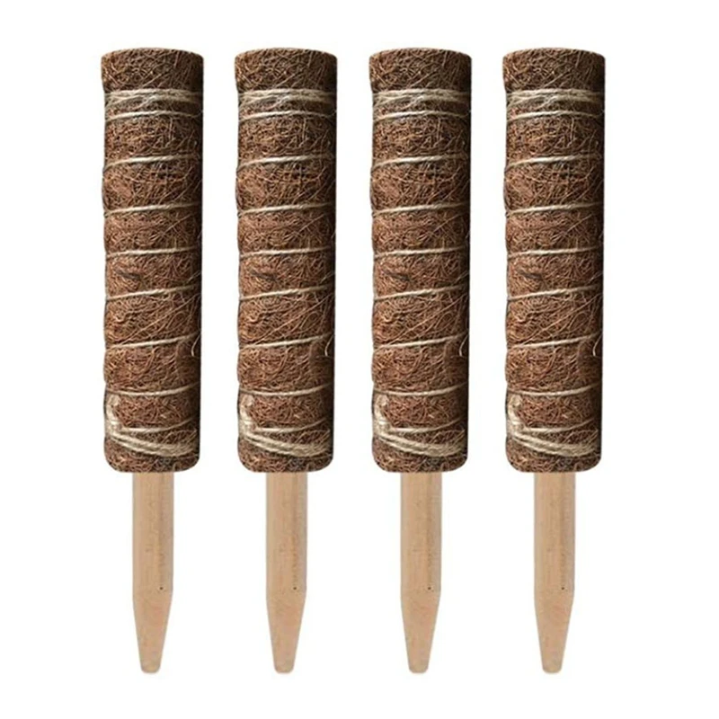 

New 4 Pack Coir Totem Pole Coir Moss Totem Pole for Plant Support Extension Climbing Indoor Plants pers 50cm