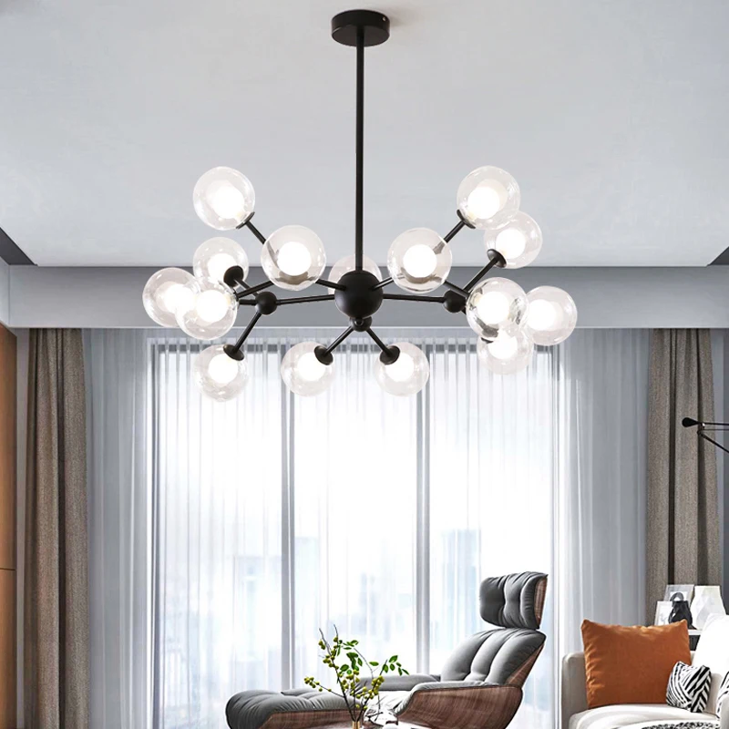 Nordic modern led chandelier molecule magic bean lamp cover suitable for living room dining bedroom lighting | Лампы и освещение