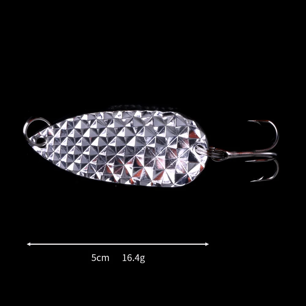 SP201-1 1pcs Metal Spinner Spoon Fishing Lure Hard Baits Gold /Silver Sequins Noise Paillette Treble Hook Tackle 10/10.5/14/16.5/20g - Цвет: SP201-1