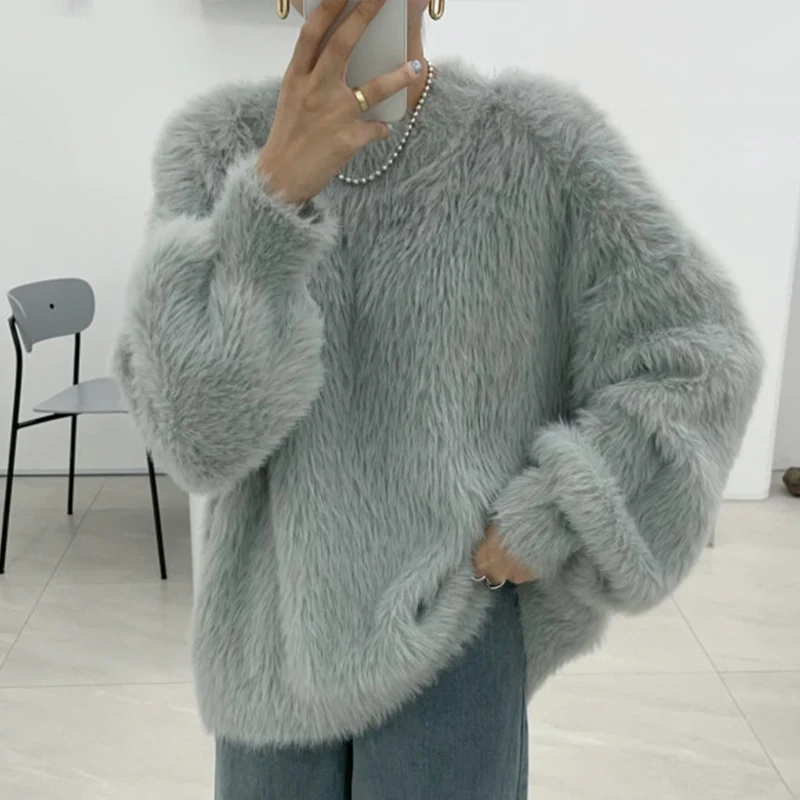 Свитер Woherb из искусственного кашемира карамельных цветов женский свободный