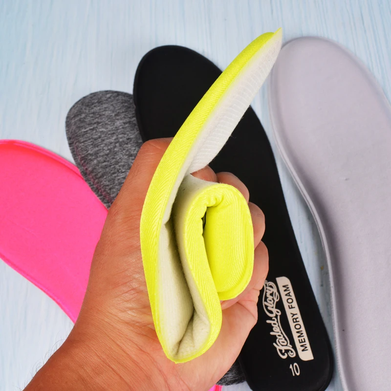 

6 Pair/lot Memory Foam Shock absorption Insole foot massage insole for man and women casual shoes plantar fasciitis heel insole