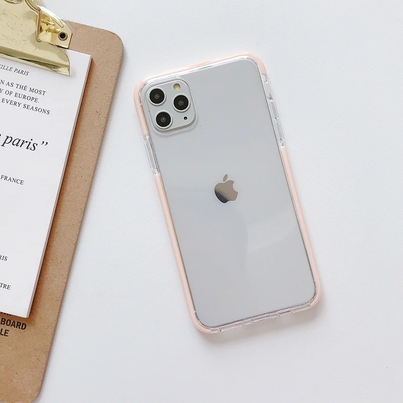 Противоударный чехол для iphone 11 11Pro Max XR XS Max, прозрачный мягкий чехол из ТПУ для iphone 6, 6s, 7, 8 Plus, защитный чехол - Цвет: B