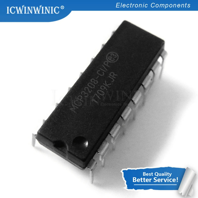 

1 шт. MCP3208-CI/P DIP16 MCP3208 DIP-16 MCP3208-I/P DIP