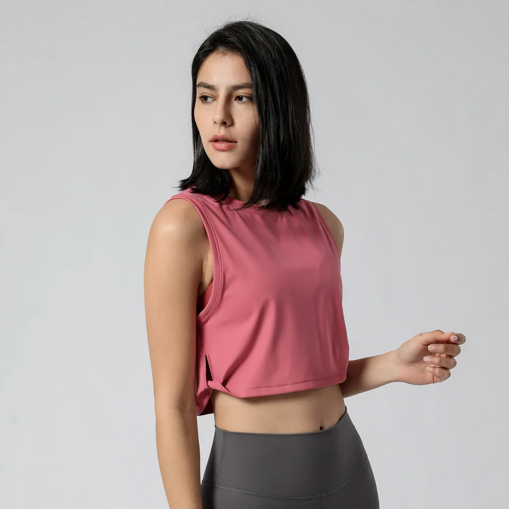 

CHRLEISURE T-shirt Breathable Sleeveless Cozy Yoga Fishion summer clothes for women T-shirts women short sleeve
