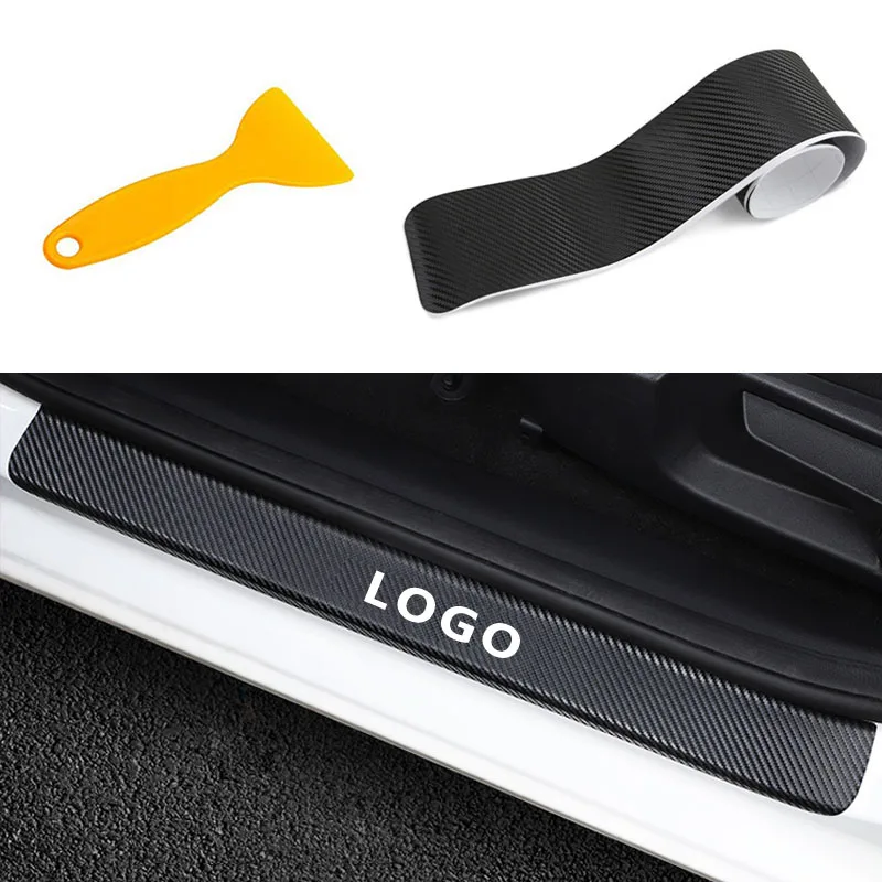 

Наклейки на пороги автомобиля для Kia Stonic, водонепроницаемая наклейка из углеродного волокна для стайлинга автомобилей, аксессуары для инте...