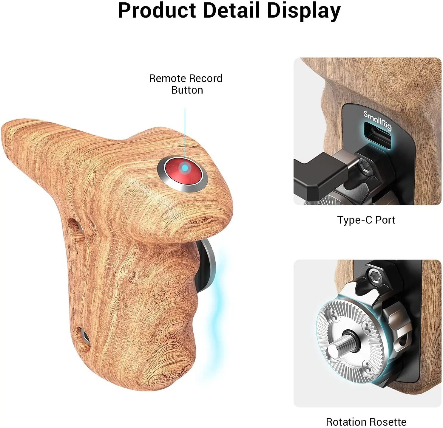 Розетка SmallRig с боковой ручкой и записью старта/остановки дистанционный триггер