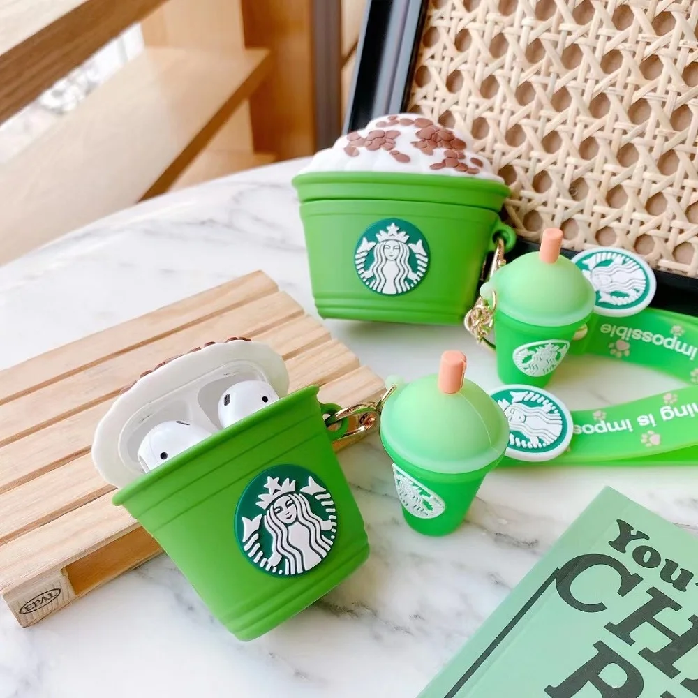 

3D Coffee Cup Cherry Cute Silicone Case For Apple Airpods Pro 2 1 Cover For Air pods 1 2 Case Wireless Charging Soft Cover Box