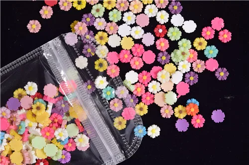 ZCF15-100pcs 100 шт./пакет и изображениями красочного цветка смолы каменные ногтей Подвески Ювелирные изделия 3D нейл-арта украшения Мобильный телефон украшения Красота поставки ZCF10-15 - Цвет: ZCF15-100pcs