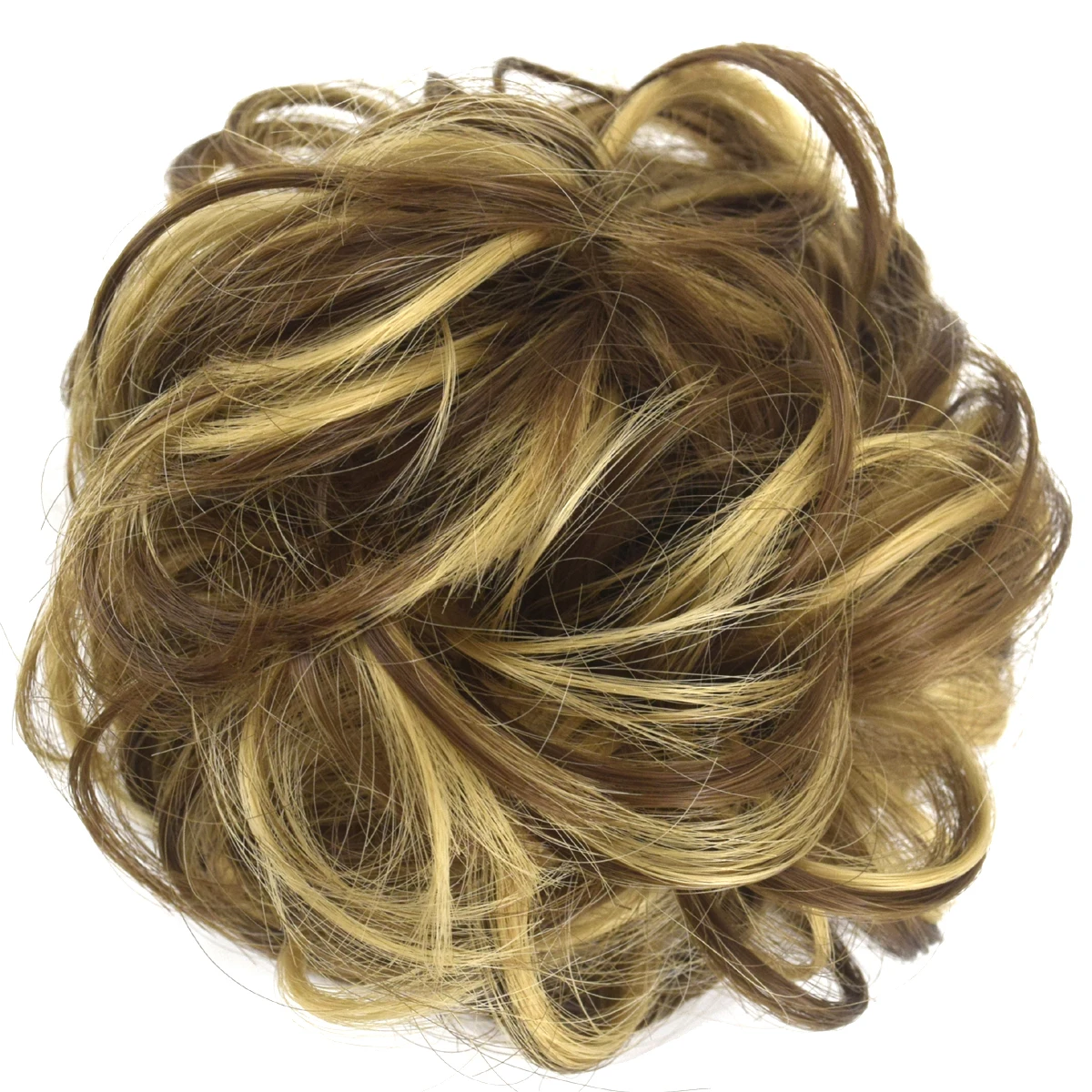 TOPREETY Heat Resistant Synthetic Hair pieces 35gr Curly Chignon with Rubber Band Hair Extension Updo Donut Hairpieces Q5