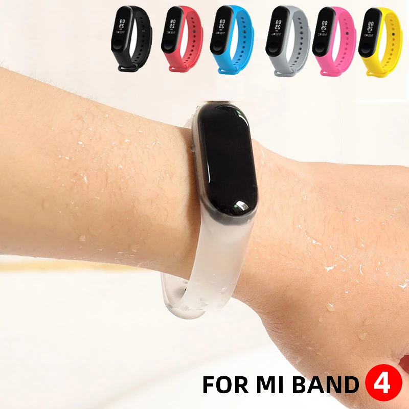 Спортивный мягкий силиконовый ремешок для часов mi band 4 3 ремешок для спортивных часов ремешок для часов mi 4 3 Аксессуары для часов Ремешки для часов