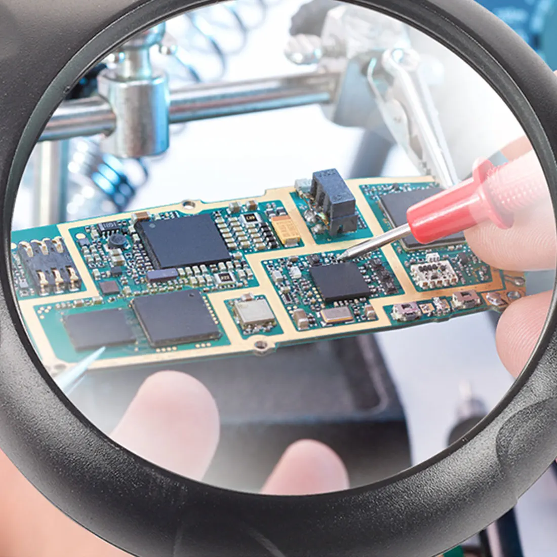 Регулируемый Вспомогательный зажим с увеличительным стеклом сварочный ручной