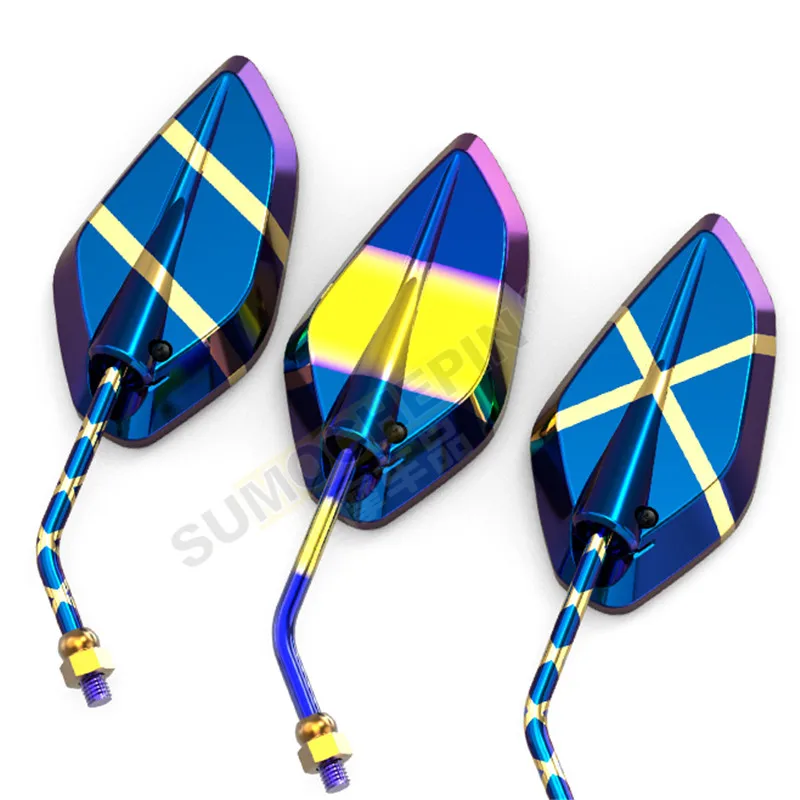 

Motorcycle Rear View Mirror Plastic Modification Accessories Nondestructive Installation Personality Color 10mm 8mm Universal