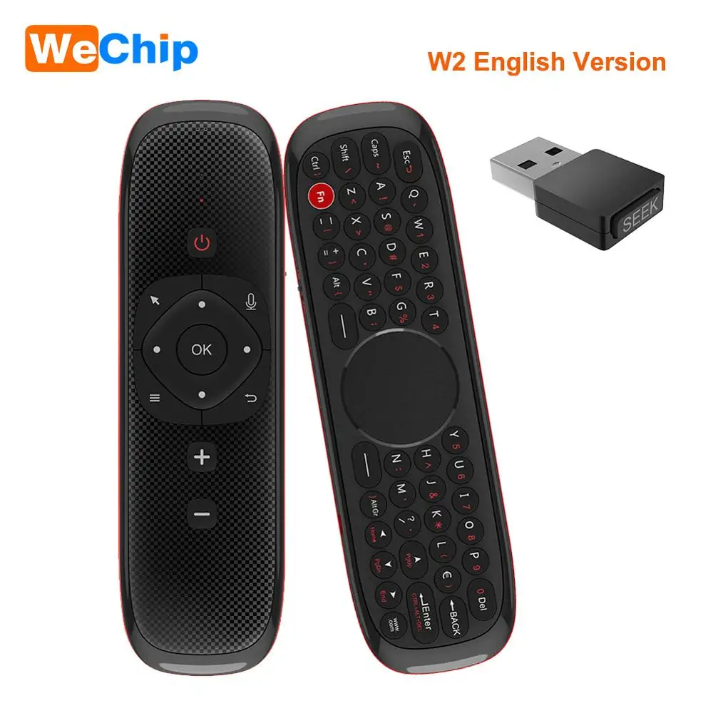 W2 Fly Air mouse голосовой пульт дистанционного управления микрофон 2,4G Беспроводная мини клавиатура гироскоп для Smart Android tv box Projecter pk mx3 - Цвет: W2 English Version