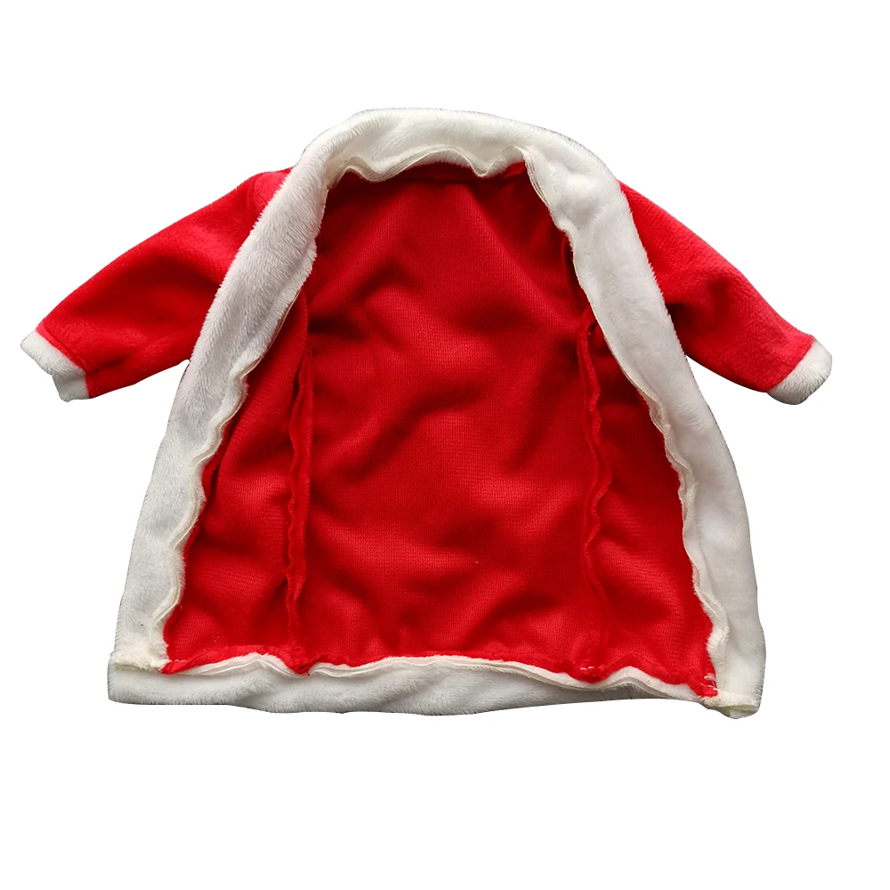 Conjunto de ropa de Santa Couture para mu&ntilde;ecas elfo, conjunto de Bata roja, accesorios de juguetes tradicionales navide&ntilde;os-3