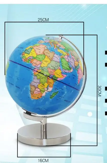 25cm 5V 2 In 1 LED Light English Constellation Map Ball With Stand World Earth Globe Kids Geography planetarium Educational Toys