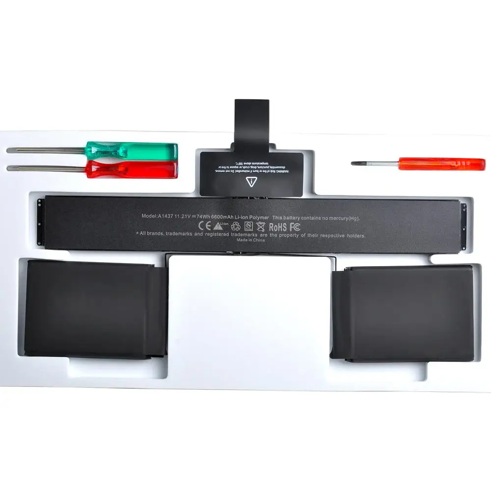11.21V 75Wh New Laptop Battery A1437 for APPLE MacBook Pro13&quot Retina A1425 (Late 2012) 020-7653-A 6600mah with tools | Компьютеры и