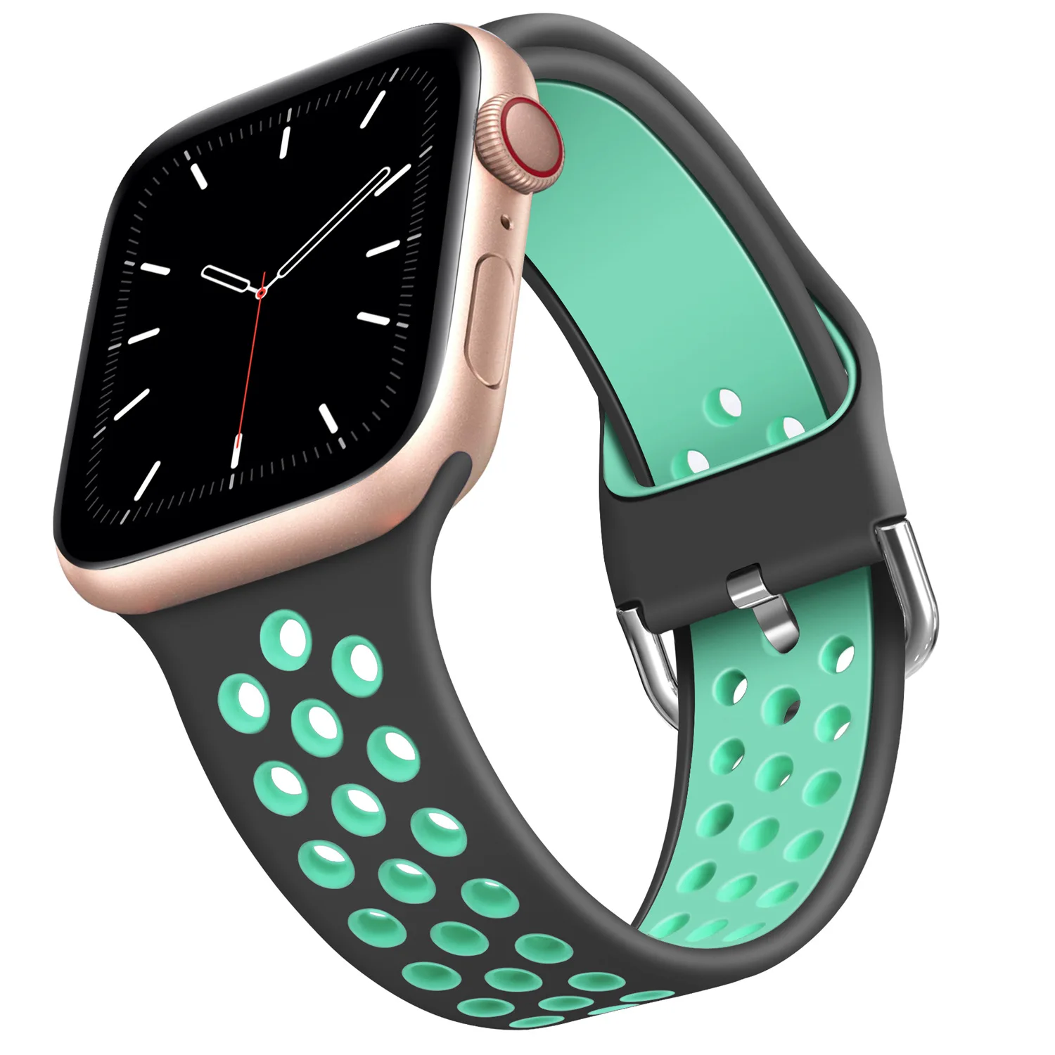 

2020 suitable for Apple iwatch2 / 3 / 4 / 5 generation watch Apple Nike dual color silicone sport Apple se strap smart watchband