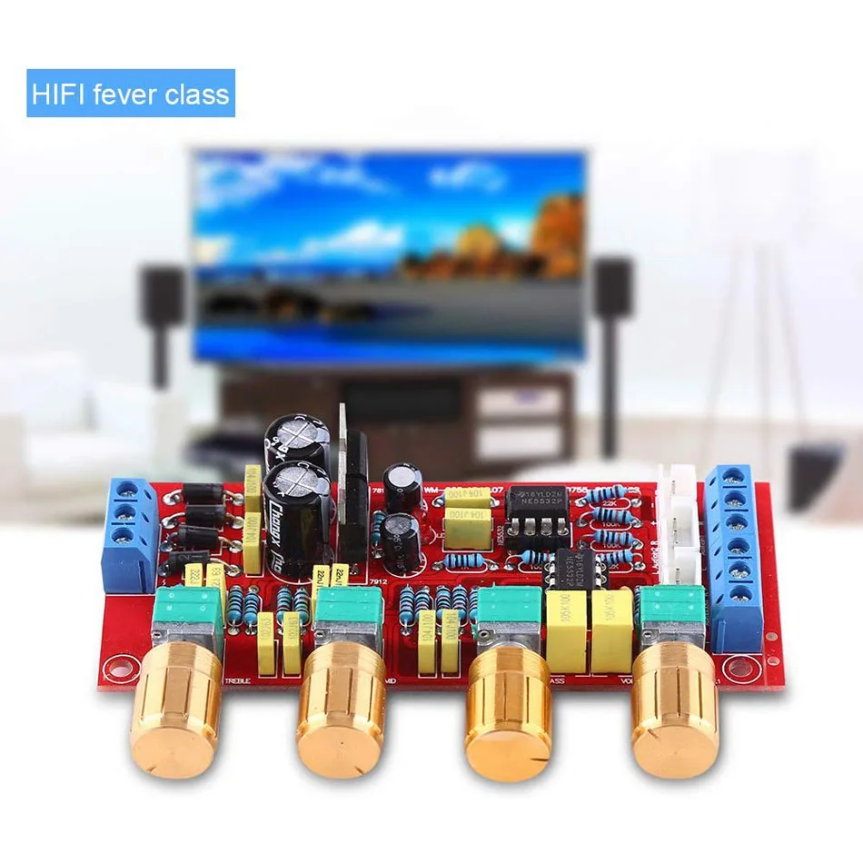 NE5532 OP-AMP Hi-Fi усилитель предусилитель Объем Тон EQ Управление доска DIY KIT и готовой