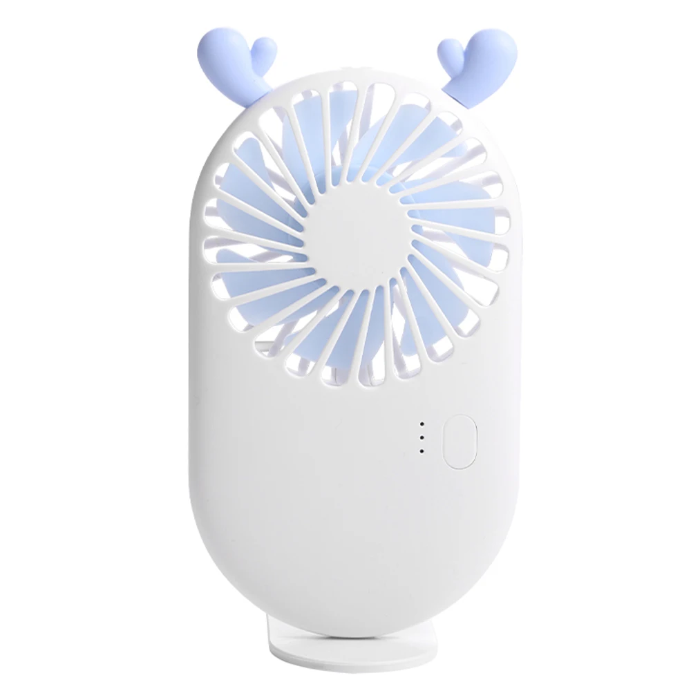 

Ordinary Circle Practical Handheld Fan LED Durable ABS Home Appliances Desktop Cool