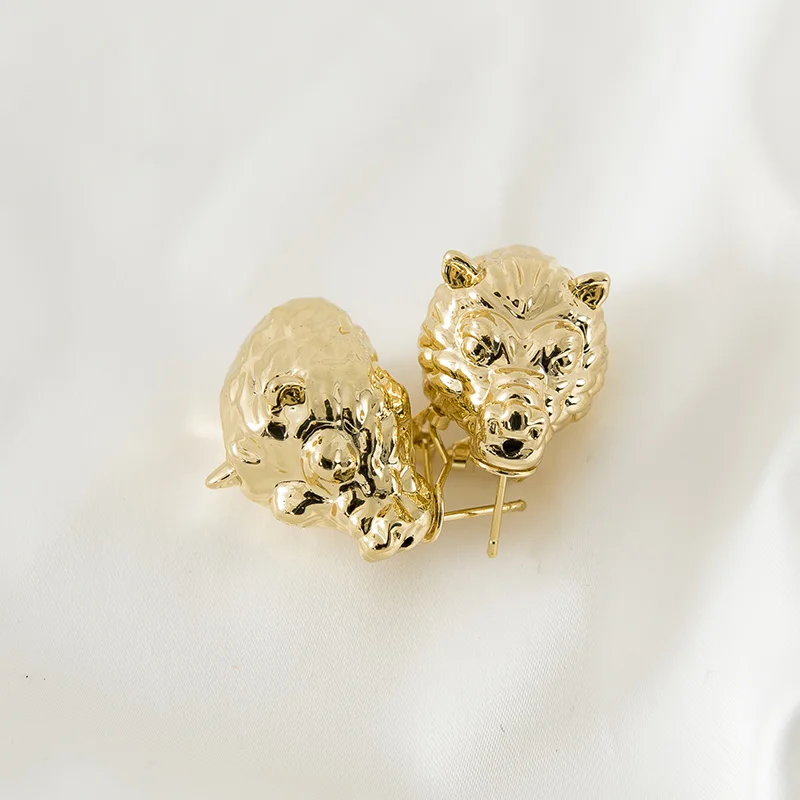 

SUNNICE 5pcs Big Wedding Jewelry Set For Women Big Gold Color Jewelry Large Wedding Wolf Animal New Design