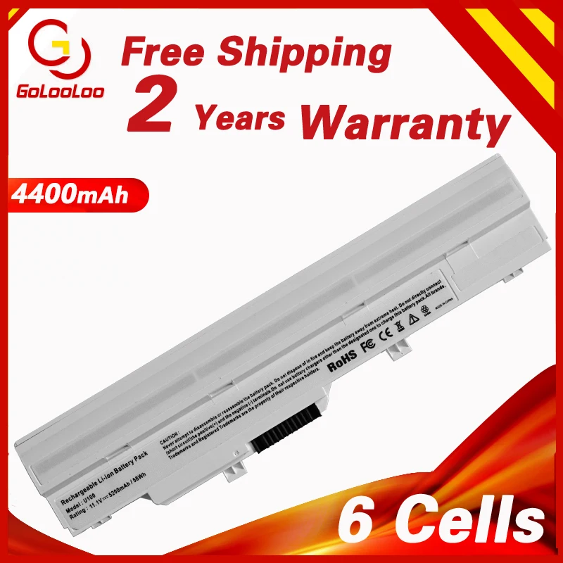 Gololoo 4400 мАч белый Аккумулятор для ноутбука MSI BTY-S11 BTY-S12 Wind U100 L1300 L1350 L1350D U100X U100W U135DX