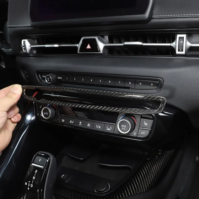 

100% Real carbon fiber/Forged patternFor TOYOTA SUPRA MK5 A90 Car Body door center console control panel Sticker Car Accessories