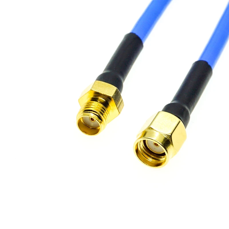 

RPSMA male to SMA female Connector RG405 .086" Semi Flexible Coaxial Cable RG-405 50ohm Blue