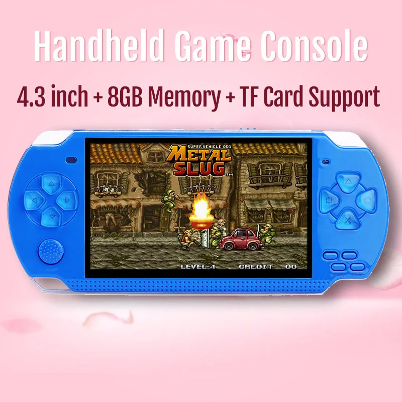 Портативная игровая консоль 4 3 дюйма 8 ГБ 10000 ретро игр MP4