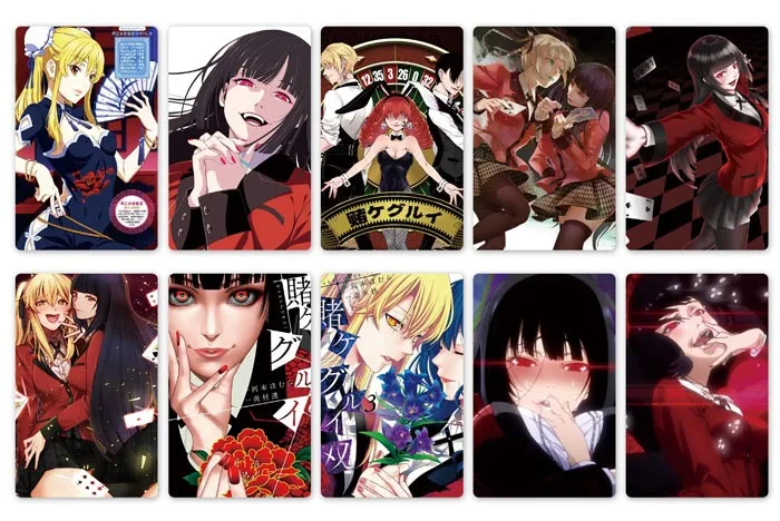 10 шт. аниме периферийный Kakegurui Jabami Yumeko матовая карта чемодан гитара Чемодан