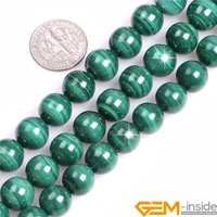 natural stone malachite round spacer loose beads for braceletnecklace jewelry making strand 156mm 8mm 10mm 11mm selectable
