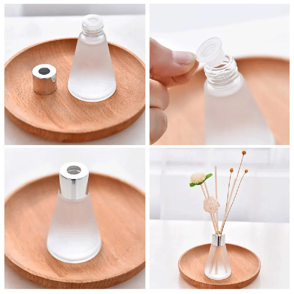 50ml Glass Bottles Reed Diffuser Sticks Essential Oil Air Freshers Flameless Aromatherapy Home Air Freshener Perfume Set | Дом и сад