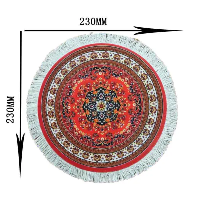 

XGZ HOT New Round Mouse Pad with Real Tassel Persian Carpet Computer Notebook Rubber Russia Big Promotion