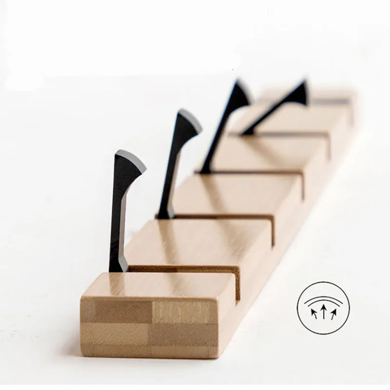 Винтажные скрытые деревянные крючки настенная вешалка держатель для хранения