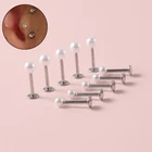 Стержень для губ ChuanCI, хирургическая сталь и жемчужное покрытие, шарик, лабретка, стержень для губ пирсинг для хрящевой части уха, украшения для пирсинга Козелка, 10 шт.