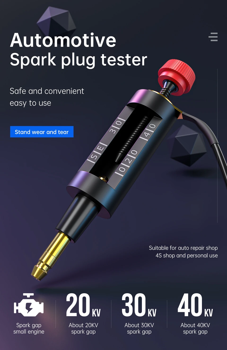 Инструмент для проверки катушки зажигания регулируемый инструмент свечи
